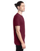 Hanes Unisex Perfect-T T-Shirt MAROON ModelSide