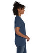 Hanes Unisex Perfect-T T-Shirt HEATHER NAVY ModelSide