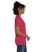 Hanes Unisex Perfect-T T-Shirt HEATHER RED ModelSide