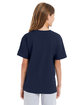 Hanes Youth Perfect-T T-Shirt heather navy ModelBack
