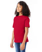Hanes Youth Perfect-T T-Shirt deep red ModelQrt