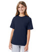 Hanes Youth Perfect-T T-Shirt heather navy ModelQrt