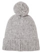 J America Swap-a-Pom Knit Hat grey heather ModelBack