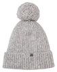 J America Swap-a-Pom Knit Hat grey heather ModelQrt