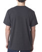 Bayside Adult Adult Heather Ring-Spun Jersey T-Shirt heather charcoal ModelBack