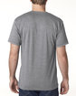 Bayside Adult Adult Heather Ring-Spun Jersey T-Shirt heather grey ModelBack