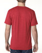 Bayside Adult Adult Heather Ring-Spun Jersey T-Shirt heather red ModelBack