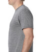 Bayside Adult Adult Heather Ring-Spun Jersey T-Shirt heather grey ModelSide