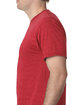 Bayside Adult Adult Heather Ring-Spun Jersey T-Shirt heather red ModelSide