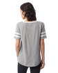 Alternative Ladies' Varsity T-Shirt smoke grey/ wht ModelBack