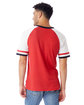 Alternative Unisex Slapshot Vintage Jersey  T-Shirt RED/ WHITE/ BLK ModelBack