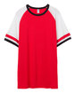Alternative Unisex Slapshot Vintage Jersey  T-Shirt RED/ WHITE/ BLK FlatFront