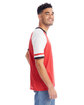 Alternative Unisex Slapshot Vintage Jersey  T-Shirt RED/ WHITE/ BLK ModelSide