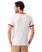 Alternative Unisex Keeper Ringer T-Shirt white/ red ModelBack