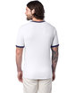 Alternative Unisex Keeper Ringer T-Shirt white/ navy ModelBack