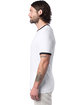 Alternative Unisex Keeper Ringer T-Shirt white/ black ModelSide