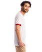 Alternative Unisex Keeper Ringer T-Shirt white/ red ModelSide