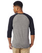 Alternative Men's Vintage Keeper Baseball T-Shirt VNT COAL/ BLACK ModelBack