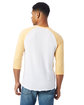 Alternative Men's Vintage Keeper Baseball T-Shirt WHITE/ MAIZE ModelBack