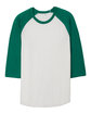 Alternative Men's Vintage Keeper Baseball T-Shirt WHITE/ GREEN FlatFront