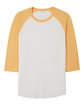 Alternative Men's Vintage Keeper Baseball T-Shirt WHITE/ MAIZE FlatFront