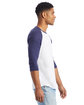 Alternative Men's Vintage Keeper Baseball T-Shirt white/ navy ModelSide
