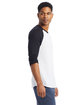 Alternative Men's Vintage Keeper Baseball T-Shirt WHITE/ BLACK ModelSide