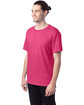 Hanes Unisex 50/50 T-Shirt WOW PINK ModelQrt