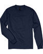 Hanes Adult Long-Sleeve Beefy-T navy FlatFront
