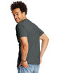 Hanes Adult Beefy-T® with Pocket charcoal heather ModelBack