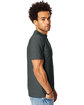 Hanes Adult Beefy-T® with Pocket charcoal heather ModelSide
