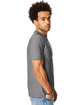 Hanes Adult Beefy-T® with Pocket smoke gray ModelSide