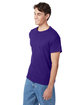 Hanes Men's Authentic-T T-Shirt purple ModelQrt