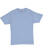 Hanes Unisex 5.2 oz., Comfortsoft® Cotton T-Shirt LIGHT BLUE FlatFront