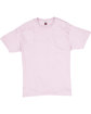Hanes Unisex 5.2 oz., Comfortsoft® Cotton T-Shirt PALE PINK FlatFront