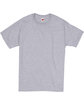Hanes Unisex 5.2 oz., Comfortsoft® Cotton T-Shirt LIGHT STEEL FlatFront
