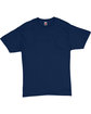 Hanes Unisex 5.2 oz., Comfortsoft® Cotton T-Shirt NAVY FlatFront