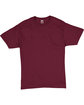 Hanes Adult Essential-T T-Shirt MAROON FlatFront