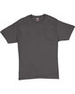 Hanes Unisex 5.2 oz., Comfortsoft® Cotton T-Shirt SMOKE GRAY FlatFront