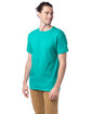 Hanes Unisex 5.2 oz., Comfortsoft® Cotton T-Shirt ATHLETIC TEAL ModelQrt
