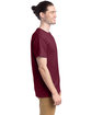 Hanes Unisex 5.2 oz., Comfortsoft® Cotton T-Shirt MAROON ModelSide