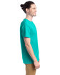 Hanes Unisex 5.2 oz., Comfortsoft® Cotton T-Shirt ATHLETIC TEAL ModelSide
