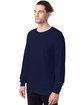 Hanes Men's ComfortSoft Long-Sleeve T-Shirt navy ModelQrt