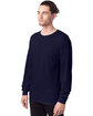 Hanes Men's ComfortSoft Long-Sleeve T-Shirt athletic navy ModelQrt
