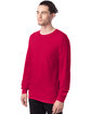 Hanes Men's ComfortSoft Long-Sleeve T-Shirt athletic crimson ModelQrt