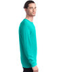 Hanes Men's ComfortSoft Long-Sleeve T-Shirt athletic teal ModelSide