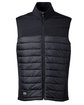 Dri Duck Men's Summit Puffer Body Softshell Vest black OFFront