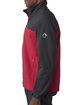 Dri Duck Men's Water-Resistant Soft Shell Motion Jacket RED/ CHARCOAL ModelSide