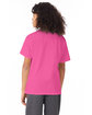Hanes Youth 50/50 T-Shirt WOW PINK ModelBack