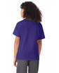 Hanes Youth 50/50 T-Shirt PURPLE ModelBack